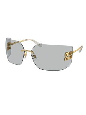 NWT MIU MIU SUNGLASSES GOLD/LIGHT GRAY WOMEN EYEWEAR